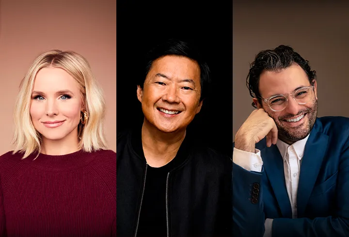 Kristen Bell, Ken Jeong and Arian Moayed
